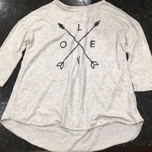 Love with arrow shirt mid length sleeve